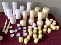43-(ASSORTED SIZES) LOT OF CANDLES-SEE PHOTOS
