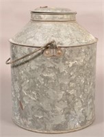 PRR Stamped Large Galvanized Can