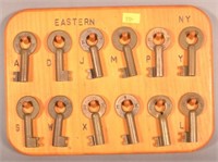 12 Brass Keys for Early Locks