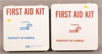 Pair of Large Conrail First Aid Kits