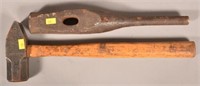 PRR Stamped Pin Hammer Head and PRR Stamped Wedge