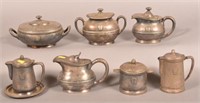 Selection of PRR Stamped Silver Plate Sugars &