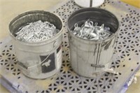 (1) BUCKET OF HAIR PINS AND (1) BUCKET OF CYLINDER