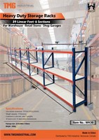 (6) 39 Linear Feet HD Warehouse Shelving Racks