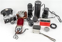 Nice Lot of Vintage Film Cameras & Lens +