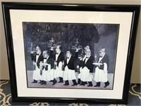 59-SIGNED/FRAMED (WAITERS/CHAMPAGNE) WALL ART