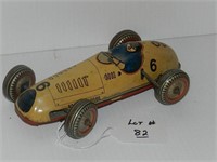 GREAT BRITAIN TIN PLATE WIND UP RACE CAR