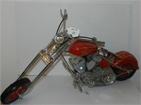 CUSTOM MADE CAST METAL & TIN MOTORCYCLE CHOPPER