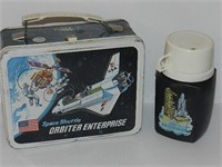 1977 SPACE SHUTTLE METAL LUNCH BOX w/THERMOS
