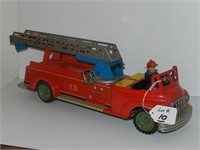 FRICTION TIN FIRE ENGINE by TS JAPAN 19" LONG