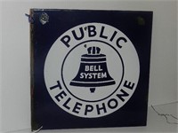 PORCELAIN BELL SYSTEM  TELEPHONE FLANGE