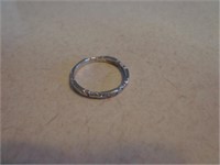 18K White Gold Women's Ring with 3 Small Diamonds