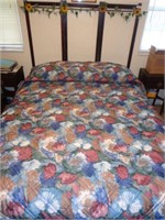 Queen Mattress, Box Spring, Wood Frame with