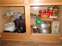 Contents of Kitchen Cabinets, Doors & Drawers