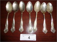 7 Sterling Silver Spoons, matching
