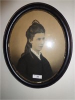 Large Oval Vintage Portrait, 19" x 23"