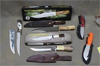 (2) CHIPAWAY FIXED BLADE KNIVES, AND (3) ASSORTED