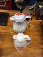 Large White Swirl Thermal Server - One At Back