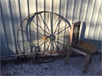 Large 42" Antique Iron wheel