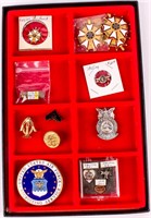 Jewelry Display Case of Military Memorabilia
