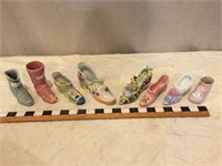 R S porcelain Victorian shoe and more
