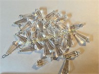 Large lot of small crystal prism drops