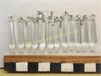 12 long crystal chandelier prisms
