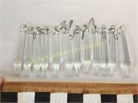 12 long crystal chandelier prisms