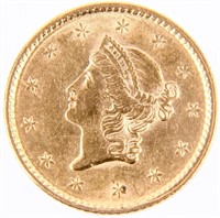 Coin 1852 Liberty Head $1 Gold Coin CH BU