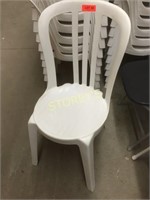 White Stacking Plastic Bistro Chair