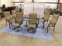 TILE TOP PATIO TABLE & 6 CHAIRS
