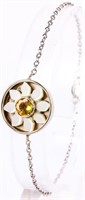 Jewelry 14kt White Gold Flower Bracelet