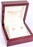 Jewelry 18kt Yellow Gold Diamond Stud Earrings