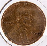 Coin 1924-D Lincoln Wheat Ear Penny XF