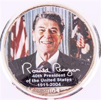 Coin 2004 Reagan Painted Silver Eagle