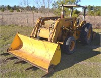 FORD 445 FRONT END LOADER WITH BOX BLADE &