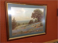 ROYCE ROBERTS FRAMED BLUEBONNET PRINT