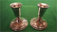 Weighted Sterling Candlestick Holders