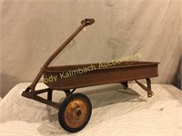 Antique Metal Wagon for parts