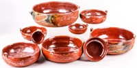 Tlaquepaque Redware Pottery Nesting Planter Bowls