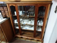 China Cabinet, Left Pane Cracked, 44"w x 15"d x