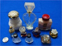8 Perfume Bottles, 2 Powder Containers