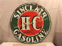 36" Porcelain Sinclair Gasoline Sign double sided