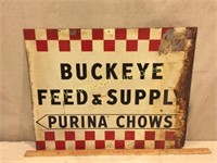 Purina Chows Buckeye Feed & Supply Tin Sign
