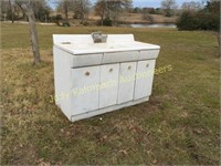 Retro All Metal "American Kitchens" Sink Cabinet