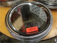 Round S/S Etched Serving Platters