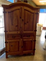 RUSTIC ARMOIR / TV CABINET  WITH 2 DRAWERS