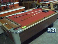 Pool table, with cue sticks, no balls (needs
