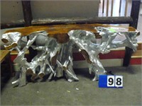 Decorative petrified wood table base