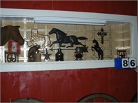 Contents of display. Assorted horses & western
